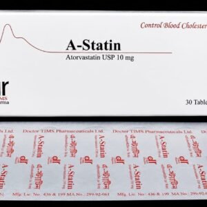 A- Statin ( Atorvastatin Calcium)  30 Tab (রক্তের কোলেস্টেরল কমানোর ওষুধ)